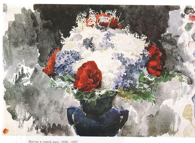 Mikhail Vrubel Flowers in Blue Vase China oil painting art